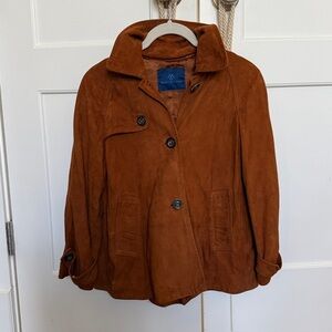 Womens Brown Suede Swing Jacket